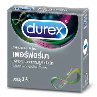 ถุงยางอนามัย Durex Performa Condom (ดูเร็กซ์ เพอร์ฟอร์มา)